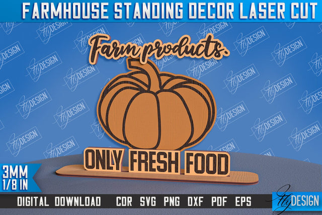 Farmhouse Standing Decor | Decorative Standing | Farmhouse Design | CNC File SVG Fly Design 