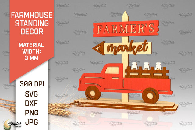Farmhouse Standing Decor Laser Cut. Farm Decor SVG Design SVG Evgenyia Guschina 