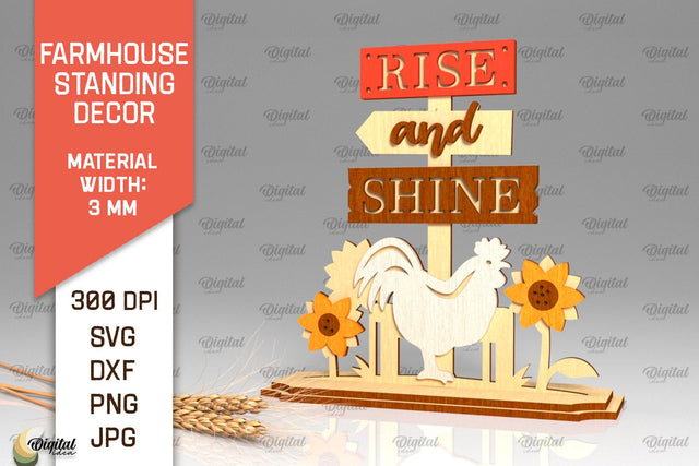 Farmhouse Standing Decor Laser Cut. Farm Decor SVG Design SVG Evgenyia Guschina 
