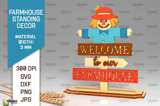 Farmhouse Standing Decor Laser Cut. Farm Decor SVG Design SVG Evgenyia Guschina 