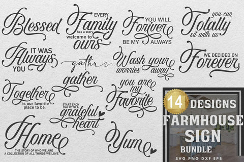 Farmhouse Svg Bundle, Farmhouse Sign Svg, Family Svg, Home Svg, Home Sign Svg, Family Sign Svg, Family Quotes Svg, Home Quotes Svg Files SVG DesignDestine 