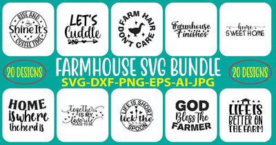 Farmhouse SVG Bundle SVG Syaman 