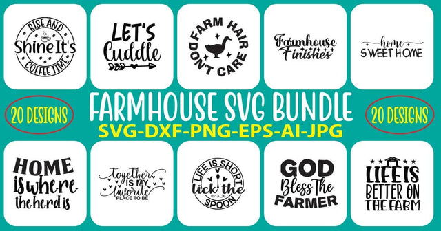 Farmhouse SVG Bundle SVG Syaman 