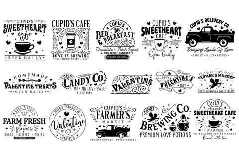 Farmhouse Valentines Day Sign SVG Bundle SVG CraftLabSVG 