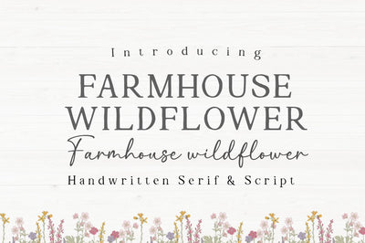 Farmhouse Wildflower Font Manjali_Studio 