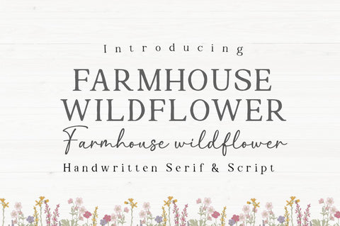 Farmhouse Wildflower Font Manjali_Studio 
