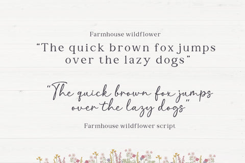 Farmhouse Wildflower Font Manjali_Studio 