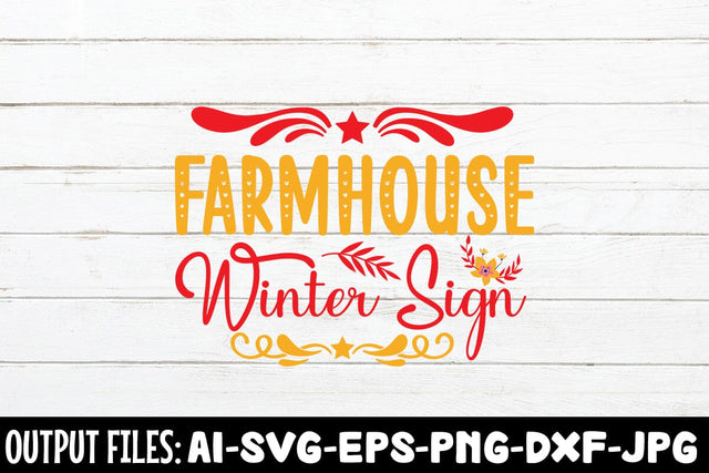 Farmhouse Winter Sign SVG DESIGN SVG Rafiqul20606 