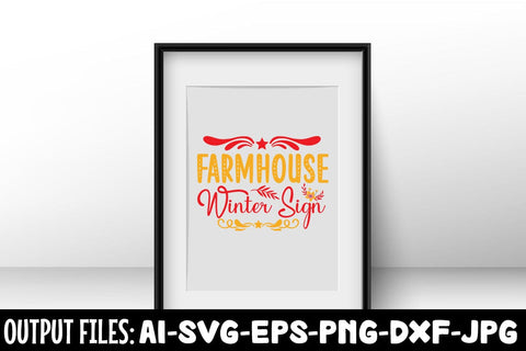 Farmhouse Winter Sign SVG DESIGN SVG Rafiqul20606 