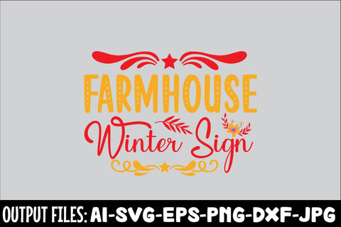 Farmhouse Winter Sign SVG DESIGN SVG Rafiqul20606 