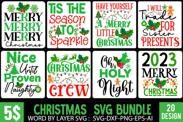 Farmhouse Xmas SVG Bundle , Christmas SVG Bundle ,Christmas SVG Bundle Quotes , Funny SVG Bundle,Christmas Ornament Design Bundle, SVG BlackCatsMedia 