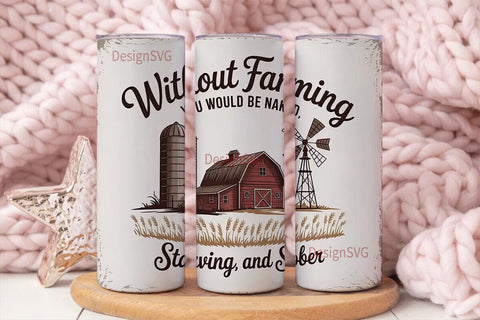 Farming Life 20oz Tumbler Wrap Sublimation DesignSVG 