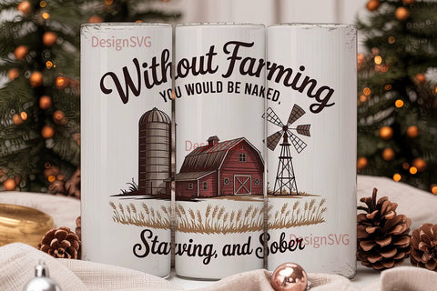 Farming Life 20oz Tumbler Wrap Sublimation DesignSVG 
