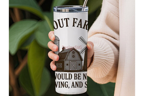 Farming Life 20oz Tumbler Wrap Sublimation DesignSVG 