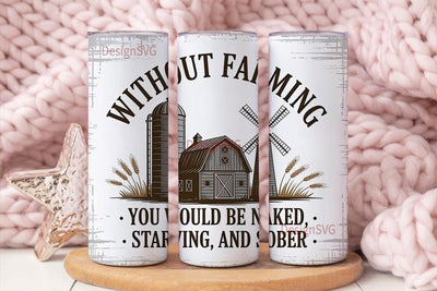 Farming Life 20oz Tumbler Wrap Sublimation DesignSVG 
