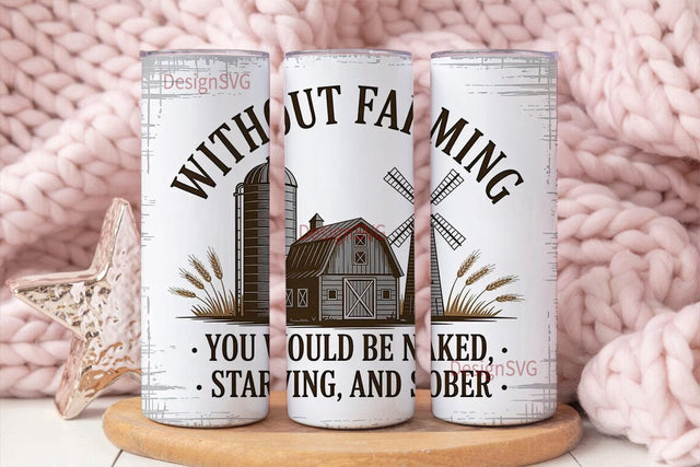Farming Life 20oz Tumbler Wrap Sublimation DesignSVG 