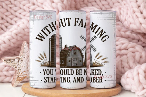 Farming Life 20oz Tumbler Wrap Sublimation DesignSVG 
