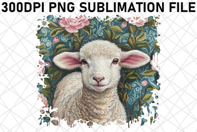 Farmyard Friends Flower Pattern Design Sublimation afrosvg 