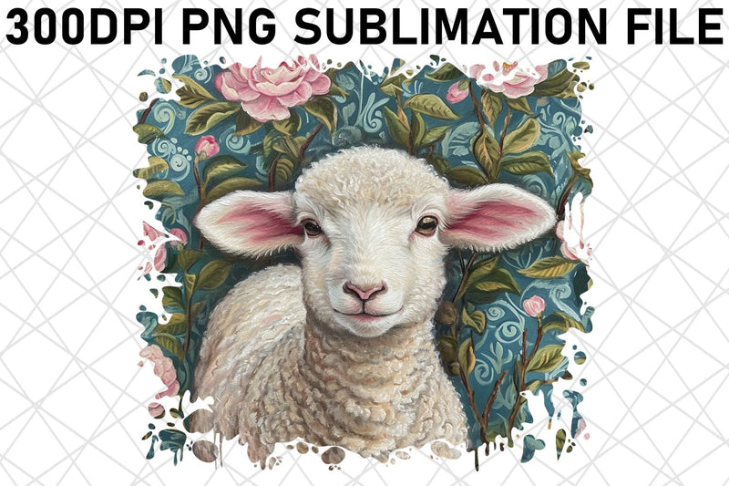 Farmyard Friends Flower Pattern Design Sublimation afrosvg 