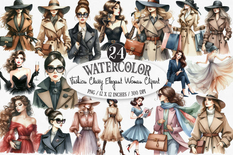 Fashion Classy Elegant Woman PNG Clipart Sublimation SVGista 