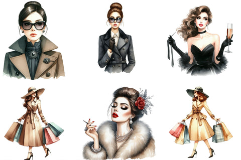 Fashion Classy Elegant Woman PNG Clipart Sublimation SVGista 