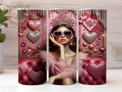Fashion Girl Cushion Tumbler, Quilted Cushion Wrap, Pattern Sublimation Design, 20oz Fashion Tumbler, Stylish Cushion Art, Trendy Girl Mug, Whimsical Pattern Cup Sublimation Lara' s Designs 