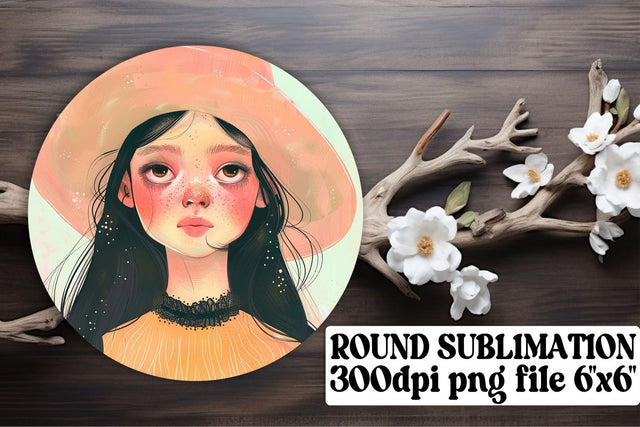 Fashionable Lady Ornament - Sublimation Keychain Sublimation afrosvg 