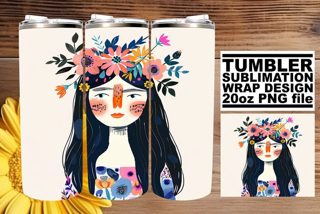 Fashionable Lady Tumbler Wrap - Sublimation 20oz Sublimation afrosvg 