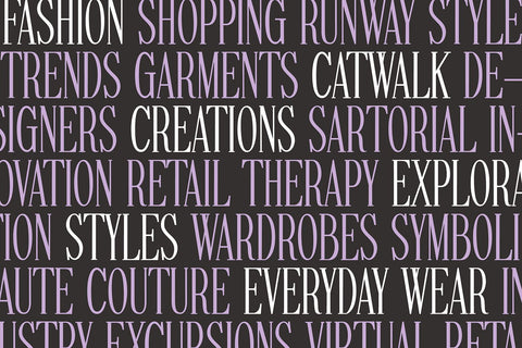 Fashionable Modern Condensed Serif Font Blush Font Co. 