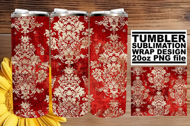 Fashionable Red Glitter Pattern Tumbler Design for Tumblers Sublimation afrosvg 