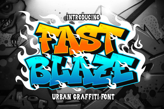 Fast Blaze - Awesome Graffiti Font Font Mozzatype 