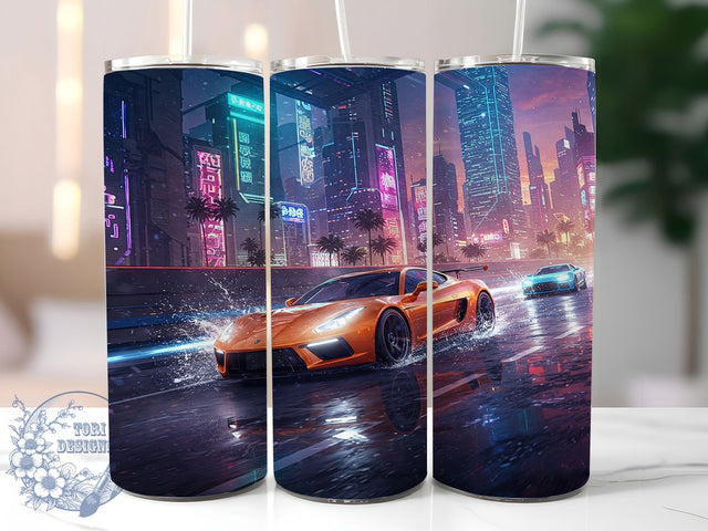 Fast Car Street Racing Tumbler Wrap, Race Car Tumbler Wrap, Fast Car Sublimation Design, 20oz Racing Wrap, Car Lover Tumbler, Motorsport Tumbler Design, Drag Racing Tumbler Sublimation ToriDesigns 