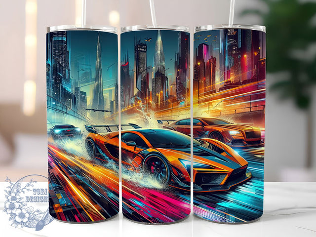 Fast Car Street Racing Tumbler Wrap, Race Car Tumbler Wrap, Fast Car Sublimation Design, 20oz Racing Wrap, Car Lover Tumbler, Motorsport Tumbler Design, Drag Racing Tumbler Sublimation ToriDesigns 