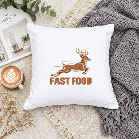 Fast Food Deer Embroidery Design – Running Buck Hunting Humor Wildlife Machine Embroidery File Embroidery/Applique DESIGNS PatternFeed8 