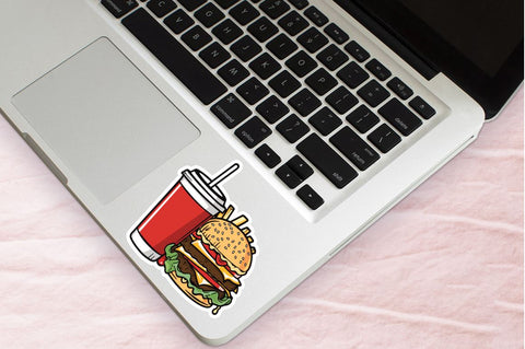 Fast Food sticker Clipart Bundle Sublimation Regulrcrative 