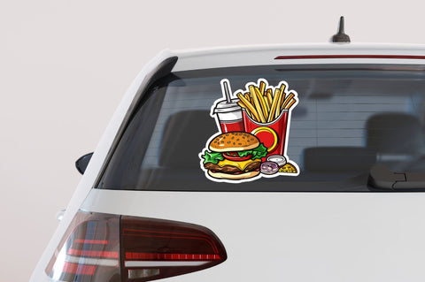 Fast Food sticker Clipart Bundle Sublimation Regulrcrative 