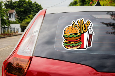 Fast Food sticker Clipart Bundle Sublimation Regulrcrative 