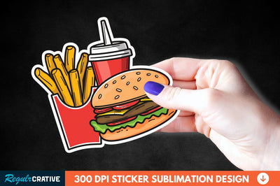 Fast Food Sticker Clipart Sublimation Regulrcrative 
