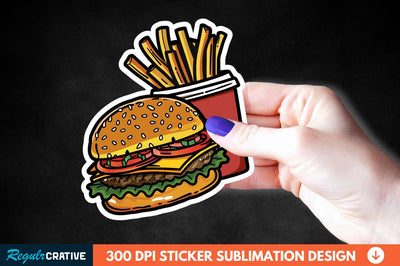 Fast Food Sticker Clipart Sublimation Regulrcrative 