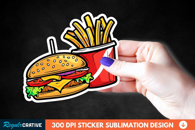 Fast Food Sticker Clipart Sublimation Regulrcrative 