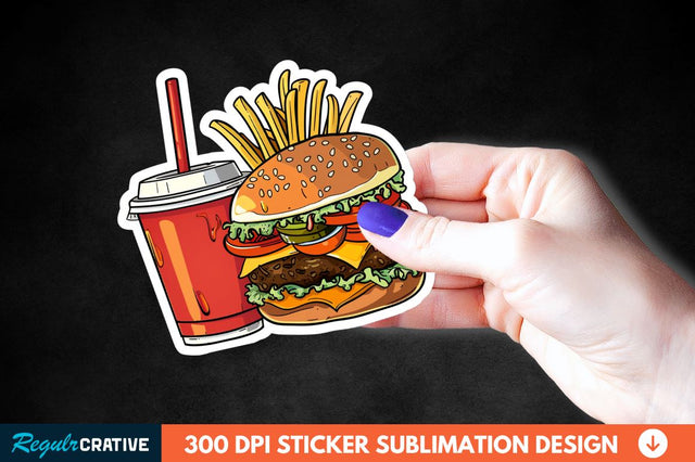 Fast Food Sticker Clipart Sublimation Regulrcrative 