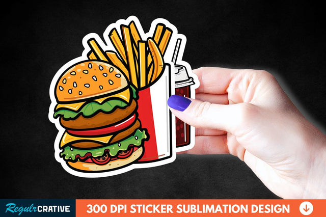 Fast Food Sticker Clipart Sublimation Regulrcrative 