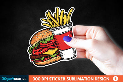 Fast Food Sticker Clipart Sublimation Regulrcrative 