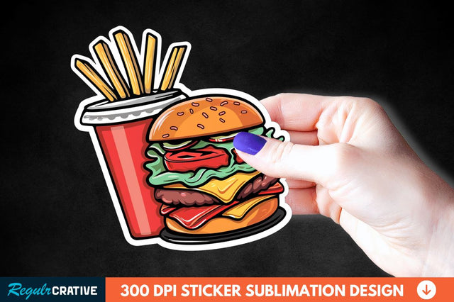 Fast Food Sticker Clipart Sublimation Regulrcrative 