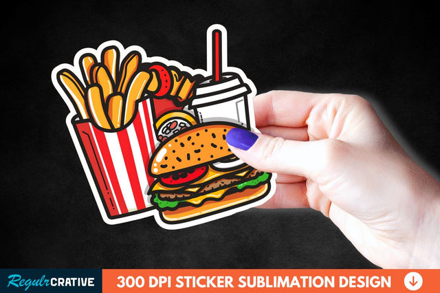 Fast Food Sticker Clipart Sublimation Regulrcrative 