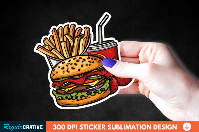 Fast Food Sticker Clipart Sublimation Regulrcrative 