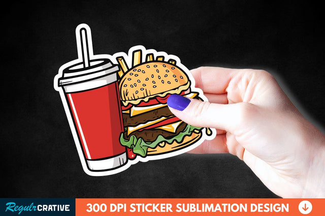 Fast Food Sticker Clipart Sublimation Regulrcrative 
