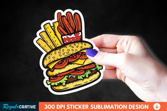 Fast Food Sticker Clipart Sublimation Regulrcrative 