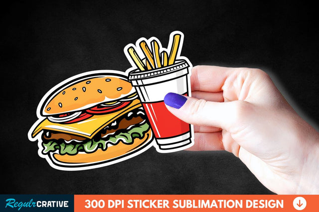 Fast Food Sticker Clipart Sublimation Regulrcrative 