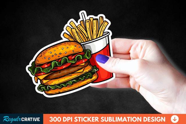 Fast Food Sticker Clipart Sublimation Regulrcrative 